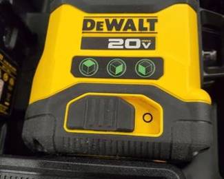 DEWALT 40 ft. Red Self-Leveling Cross Line Laser Level with (2) AA Batteries & Case