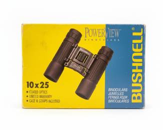Bushnell PowerView 10x25 Compact Folding Roof Prism Binoculars