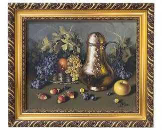 Still Life with Fruit and Ewer by J. Ros