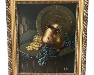 Still Life with Grapes and Ewer by J. Ros