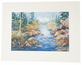 Watercolor Landscape Painting by Nancy P. Lonsdale
