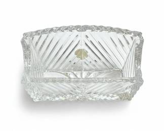 24% Lead Crystal Rectangular Business Card Holder