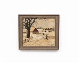 Winter Landscape Painting by Nancy P. Walwyn