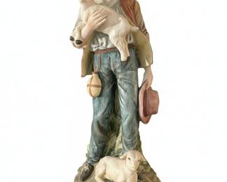 Andrea by Sadek Shepherd and Lamb Figurine