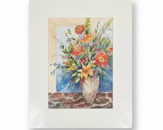 Floral Still Life Watercolor Painting by Nancy R. Gonzalez