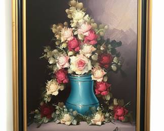 Floral Still Life Oil Painting by A. R. Ayra