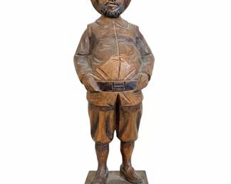 Ouro Artesania Hand Carved Wooden Figure of Sancho Panza