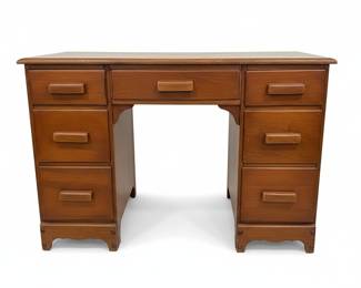 Vintage Wooden Writing Desk with Drawers