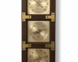 Springfield "Triple-Dial" Barometer, Thermometer, and Hygrometer Set