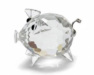Swarovski Crystal Pig Figurine