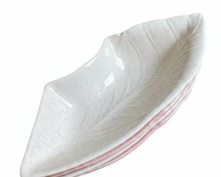 California Pottery Leaf Dish Set - Metlox Poppytrail Style