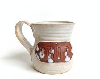 Handmade Ceramic Mug with "CHIC" Appliqué