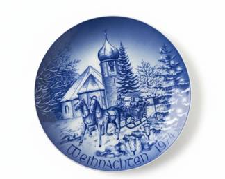 Bareuther Bavaria Christmas Plate "Weihnachten 1974"