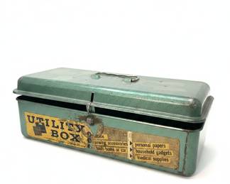 Vintage Green Metal Utility Box