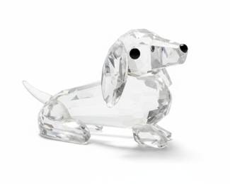 Swarovski Crystal Dachshund Figurine 014388