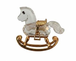 Swarovski Crystal Memories Rocking Horse with Gold-Tone Accents