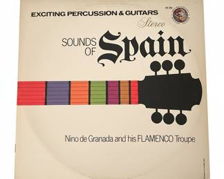 Exciting Percussion & Guitars: Sounds of Spain by Nino de Granada and his Flamenco Troupe Vinyl Record