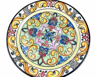 E. Montisinos Hand-Painted Spanish Ceramic Plate
