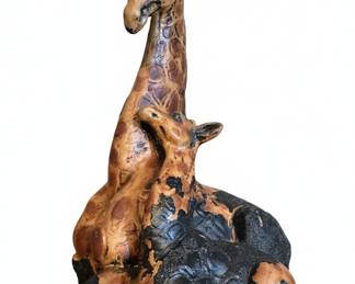 Safari Giraffe Family Statue