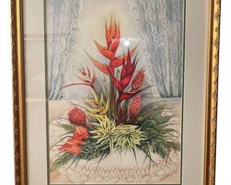 Nancy R. Gonzalez Floral Watercolor Painting