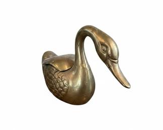 Brass Swan Planter