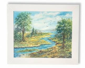 Original Watercolor Landscape Painting by Nancy R. Gonzalez