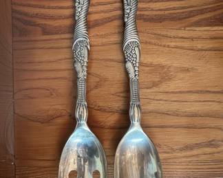 Silver Plated Serving Set with Parrot Motif
