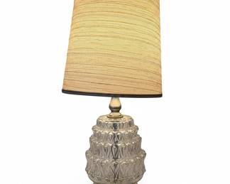 Vintage Pineapple Glass and Chrome Table Lamp