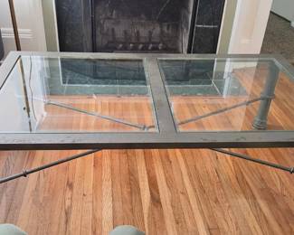 Large coffee table (metal and glass)