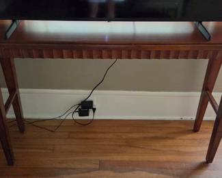 Wooden narrow TV stand