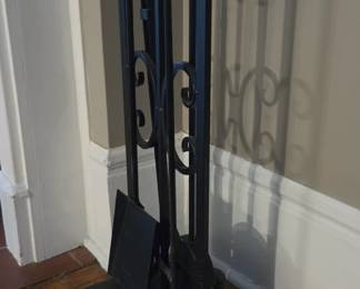 Iron fireplace set