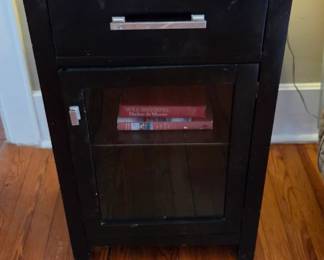 Nightstand (real wood and glass cabinet)