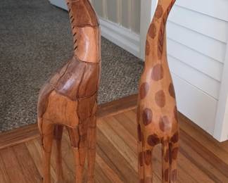 Wooden girafs