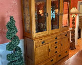 Michael Vermillion for Restoration Hardware Mission Oak China Cupboard