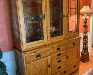 Michael Vermillion for Restoration Hardware Mission Oak China Cupboard