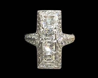 Platinum Art Deco Diamond Ring