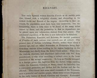 "Micanopy, a Seminole Chief" Published by D. Rice & A. N. Hart in Philadelphia additional text