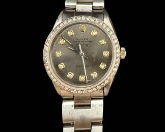2q2 Rolex Oyster air King with diamond numerals  bezel