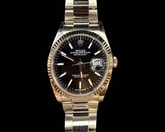 3z4 Rolex Datejust with Black Dial