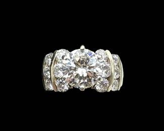 14k Yellow Gold & 4.89cwt Diamond Solitaire Ring