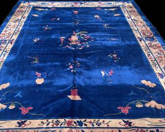 Chinese Peking Blue Field Rug