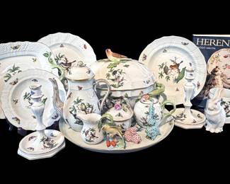 Herend "Rothschild Bird" Dinner Service & Serving Pieces