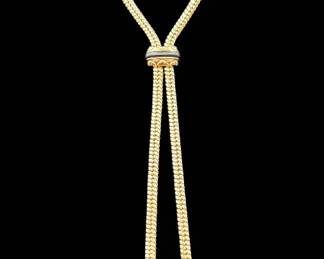 2s. Chanel Lambskin CC Gold Tone Turnlock Lariat