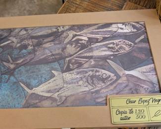 This is a piece of art by César López Negrete, a contemporary Mexican artist known for his multidisciplinary work that often explores nature, movement, and organic forms.