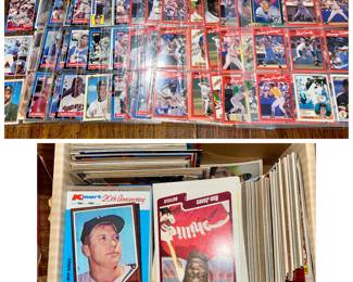 Boxes of baseball cards