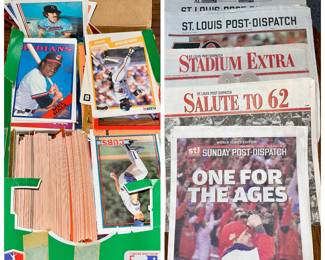 Boxes of baseball cards