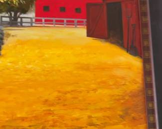 “Through the Woods" Framed Oil Painting by Karen Dupre 30 x 50