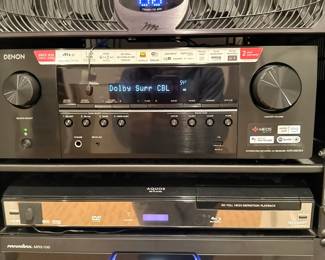 Home Theater Rack: Denon AVR, Panamax MR5 100, Sharp Aquos,  Middle Atlantic Rack