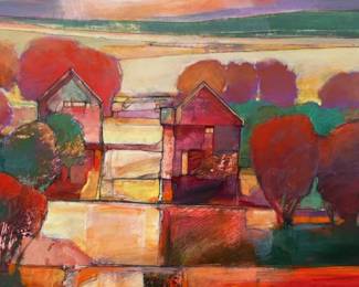 Mark Gould “My Neighbor’s House 524” Framed Painting 43 x 31