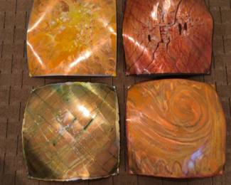 John Douglas Mixed Media on Metal Wall Art - 18” x 18” ea. - Price per Panel